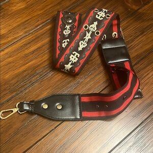 Stylish Red and Black Adjustable Bag Strap
